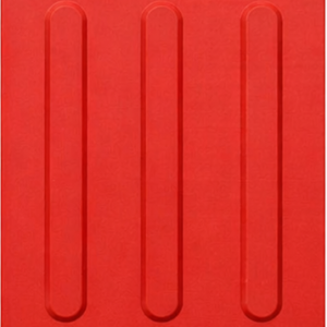 PISO TÁTIL DIRECIONAL VERMELHO