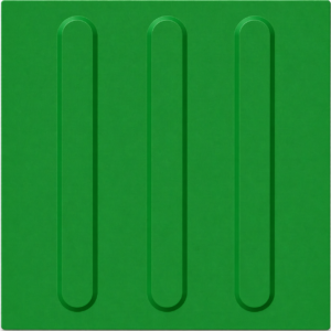 PISO TÁTIL DIRECIONAL VERDE
