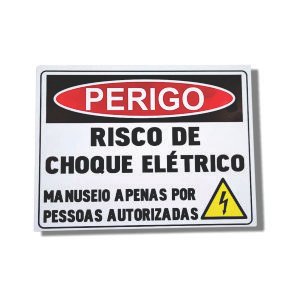 Placa Risco De Choque Elétrico 20x15cm [WRS]