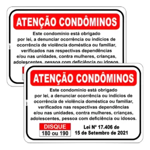 Atenção Condôminos 20x15cm