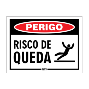 Placa de Sinalização Risco de Queda 20X15cm [WRS]